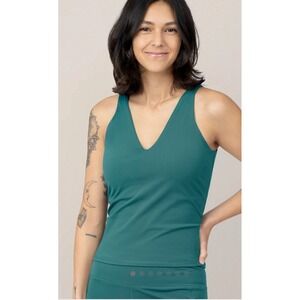 Kindred Bravely Wren Active Vneck Nursing Tank Top In Teal Large Nwt